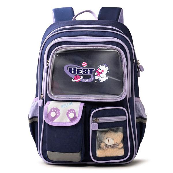 Ba Lô Học Sinh - Mr.Vui 1074 - Màu Xanh Đen + Tím