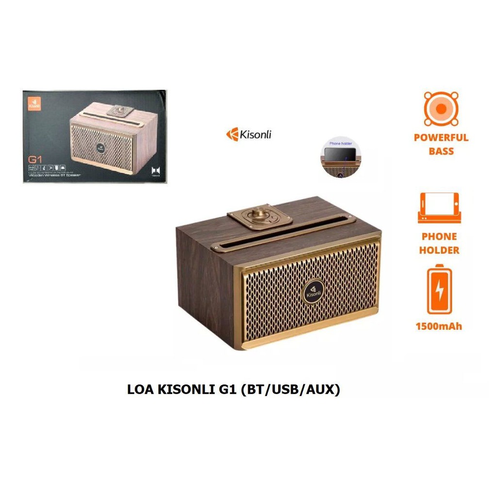 LOA G1 BT/USB/AUX KISONLI - HN - HÀNG CHÍNH HÃNG