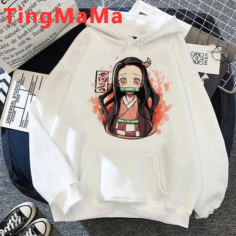 Áo Hoodie In Họa Tiết Hoạt Hình Demon Slayer Kimetsu No Yaiba Nezuko Phong Cách Đường Phố Nhật Bản Cho Nam