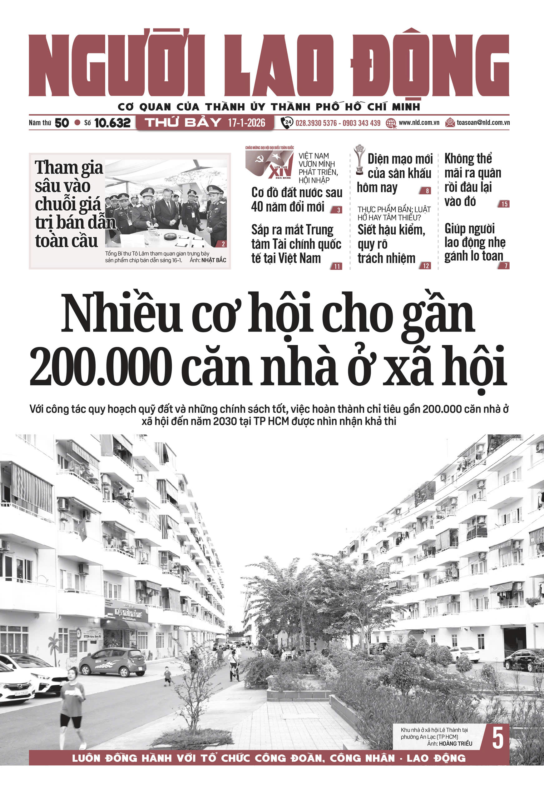 Nhật báo Người Lao Động từ ngày 12-01-2026 đến 18-01-2026