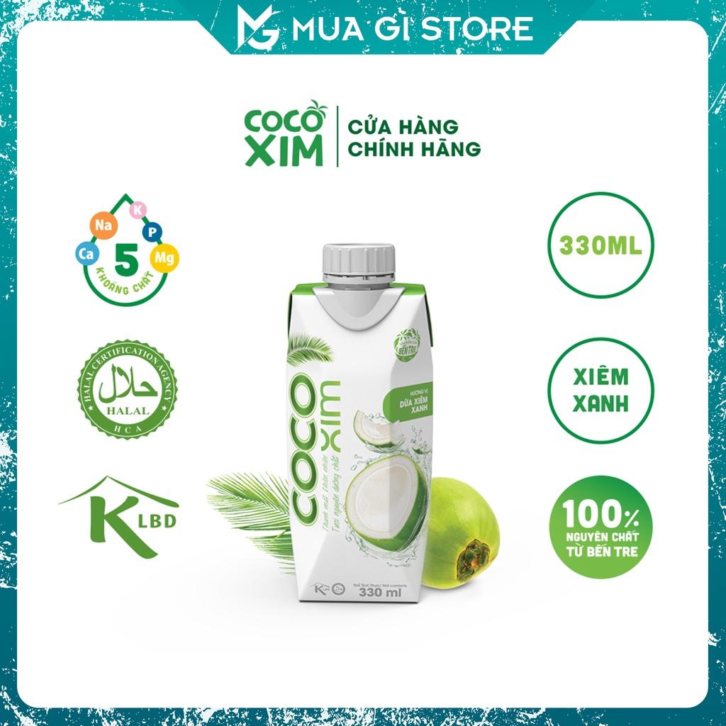 Nước dừa tươi Cocoxim vị Xiêm Xanh dung tích 330ml/Hộp, Nước dừa xuất khẩu, Giao hỏa tốc Hà Nội