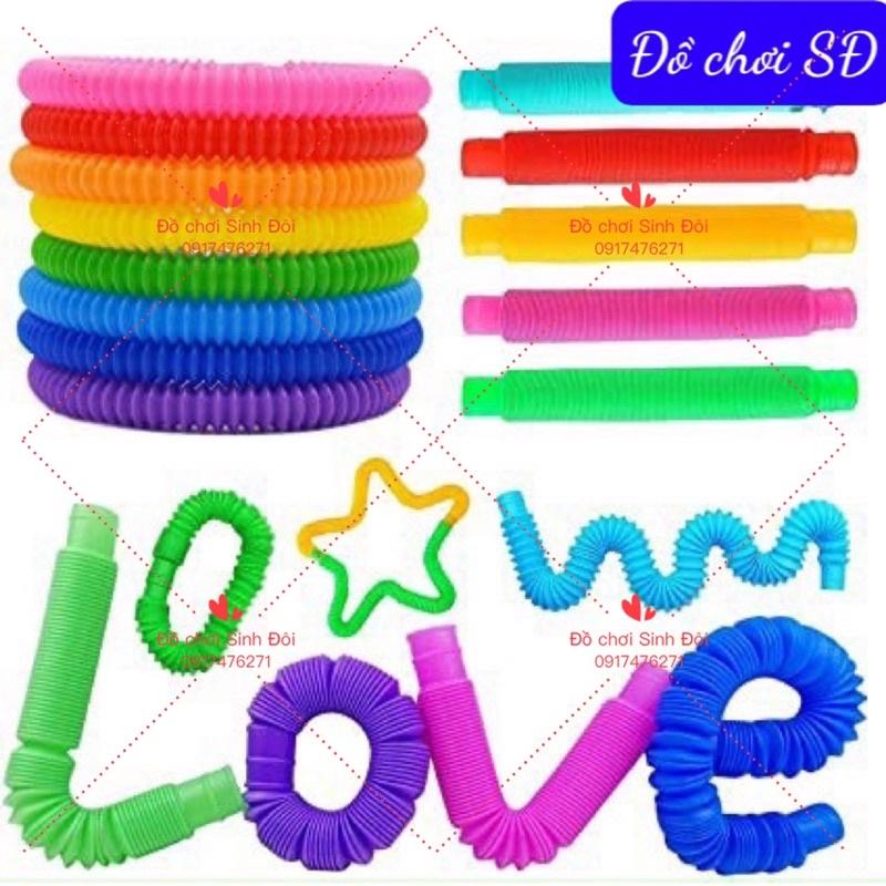 Ống lò xo xếp hình có đèn - 1 ống màu ngẫu nhiên