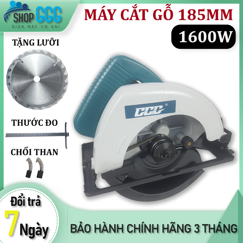 Máy cắt gỗ, máy cưa gỗ lưỡi 185mm chính hãng GGG G-5800| Công suất lớn 1600w, cắt góc 45 độ | Cưa - cắt gỗ, cắt gạch, cắt sắt Tặng kèm lưỡi cắt gỗ| Bảo hành 3 tháng