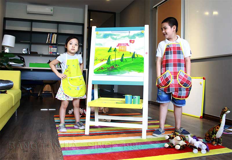 Bảng Vẽ Sáng Tạo Cho Bé Little Picasso Khung Sơn Màu - Kích Thước 600x1200mm - Bảng Tân Hà Chính Hãng