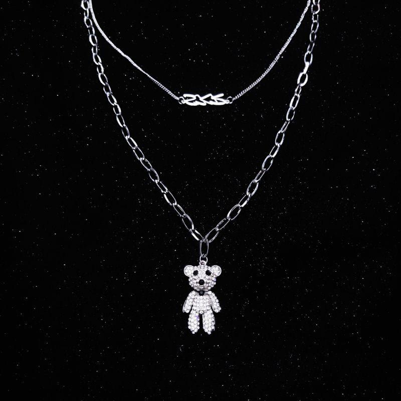 Dây chuyền gấu bling bling