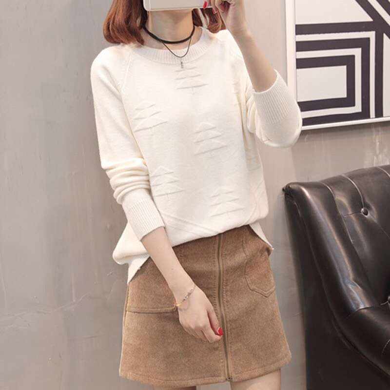 Áo len nữ phong cách Hàn Quốc chất len dày dặn, mềm mại