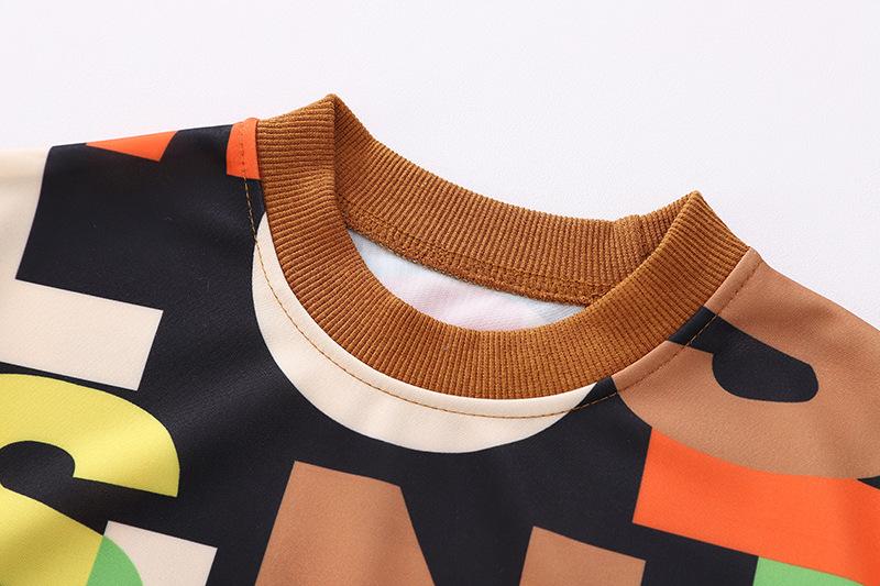 Bộ Quần Áo Bé Trai Bé, Cotton Mùa Xuân Và Mùa Thu, Áo In Chữ, Áo Quần Áo Bé Trai, Giày Thể Thao, bé 2 Phù Hợp Với