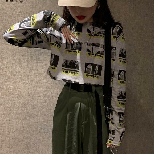 Áo thun crop top in hình Mã: AX4177