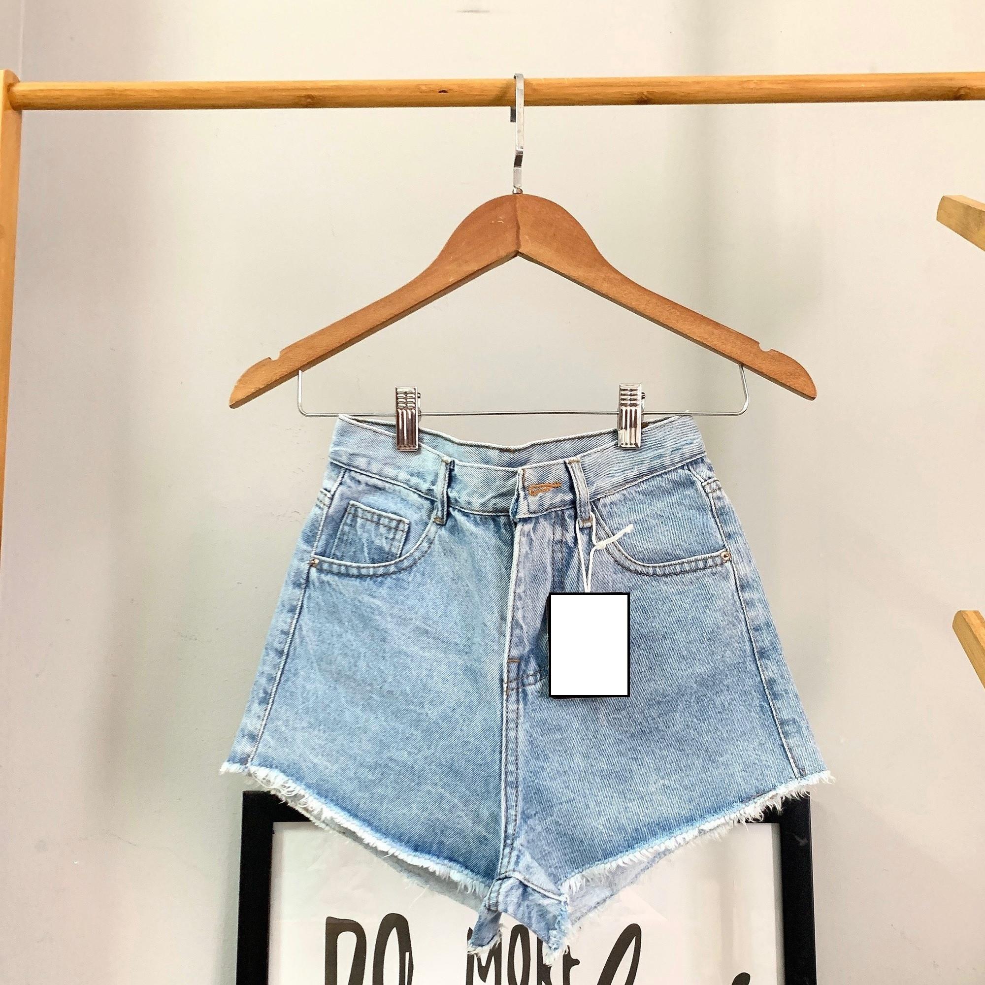 Quần short nữ chất jean cotton lưng cao M06 Julido, thời trangg trẻ trung một màu họa tiết trơn phối rách tua co dãn nhẹ có 3 kích thước