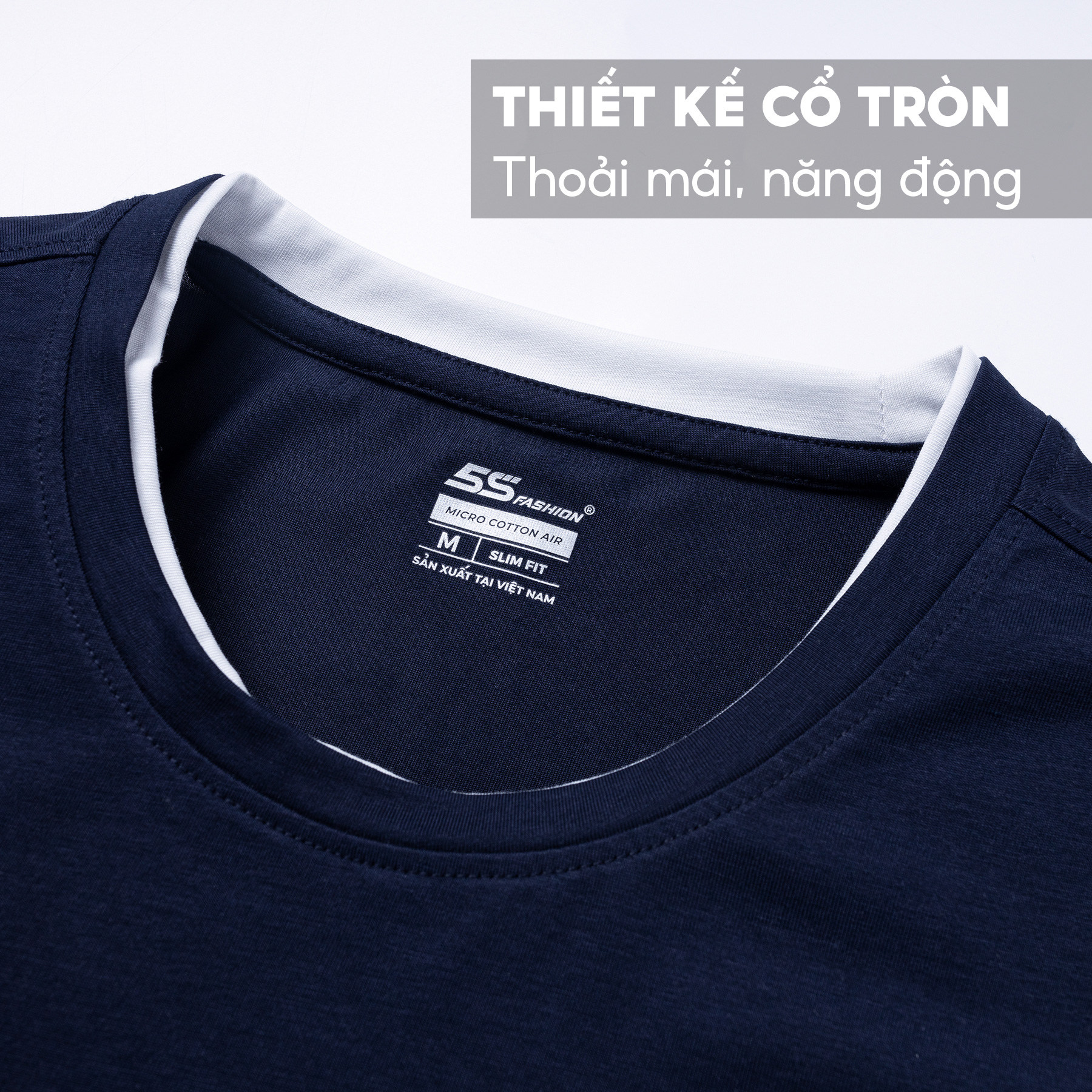 Áo Thun Nam Ngắn Tay 5S EXPERIENCE, Chất Liệu Micro Cotton Air, Siêu Mềm, Mát, Thoáng Khí, Thiết Kế Trẻ Trung