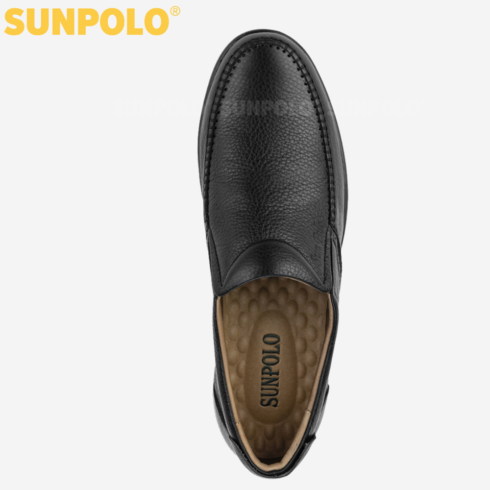 Giày Mọi Nam Da Bò SUNPOLO MU1732 Êm ái, bền bỉ