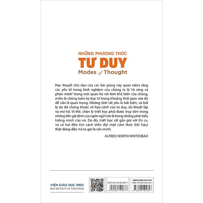 Những Phương Thức Tư Duy - Modes Of Thought - Pace