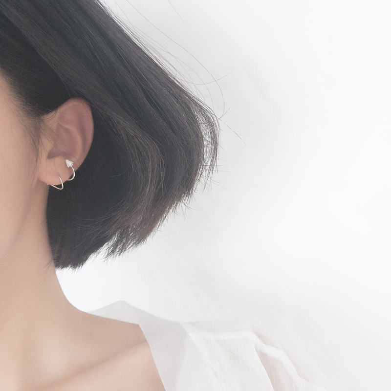 Bông tai lò xo khuyên tai lò xo mũi nhọn cực cool