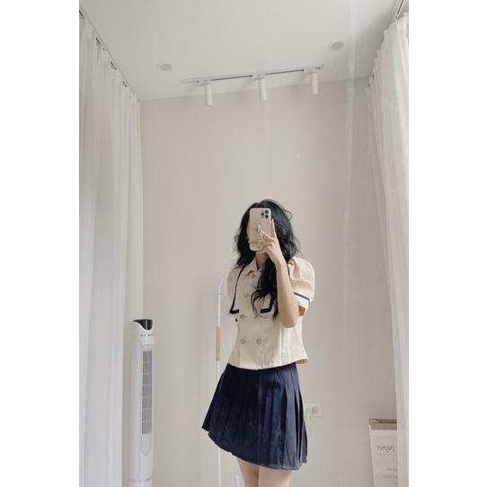 Set khuy vàng + cv xếp li tiểu thư by samhyewear