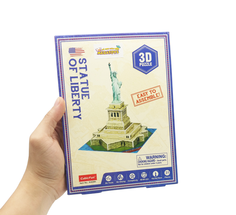 Mô Hình Giấy 3D Tượng Nữ Thần Tự Do - Cubic Fun S3026H (31 Mảnh Ghép)
