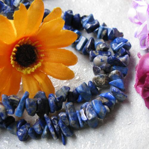 35''/Strand 4-9mm Lapis Lazuli Chip Gemstone Loose Beads Approx 290-300 Beads