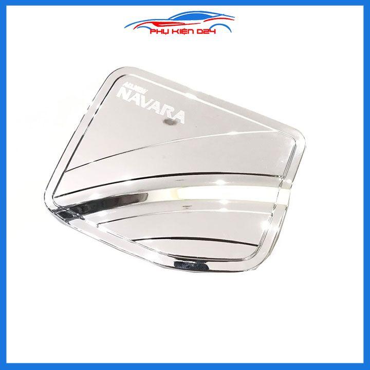 Ốp nắp bình xăng Navara 2015-2016-2017-2018-2019 mạ crom chống trầy trang trí ô tô