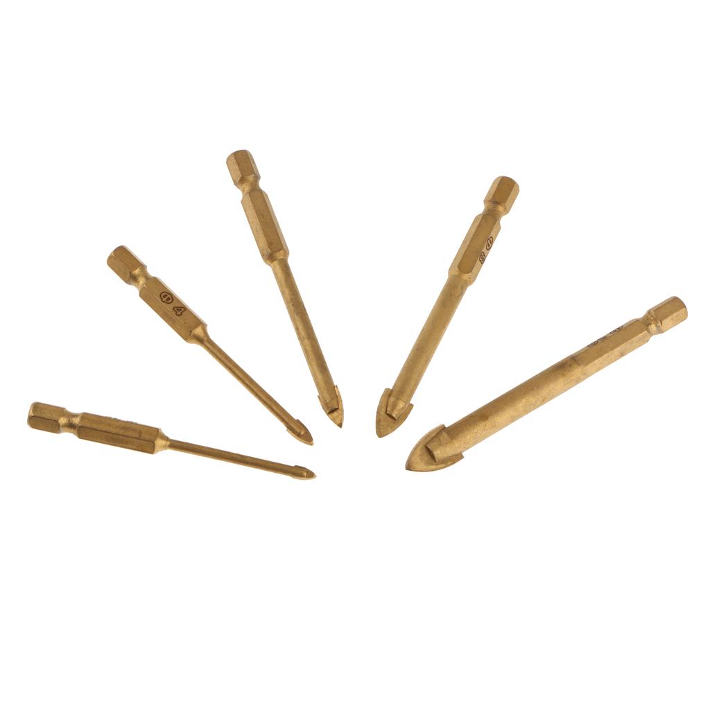 5x Thun Khoan Bộ Gạch Ceramic Kính Tráng Gương Sứ Dụng Cụ Khoan