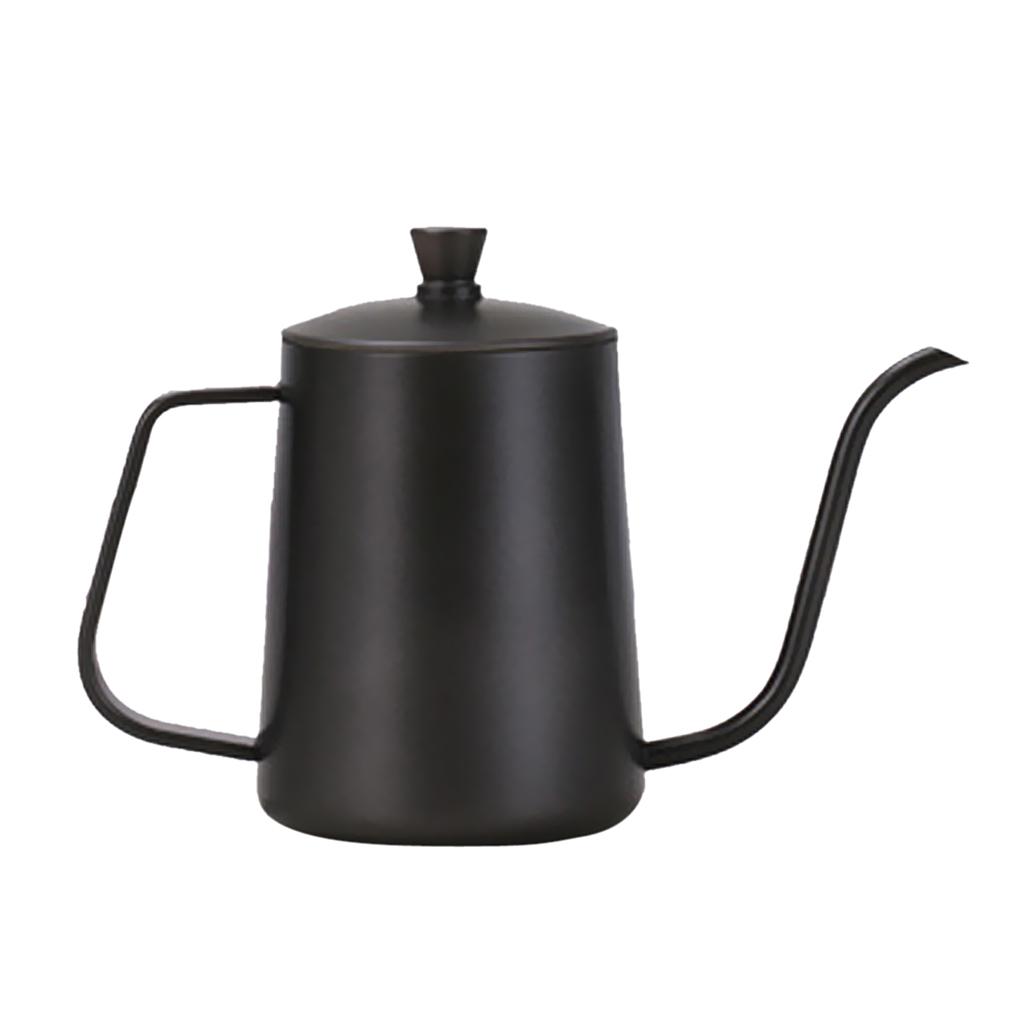 Stovetop Gooseneck Tea Coffee Kettle Stainless Steel Hot Water 600ml Black