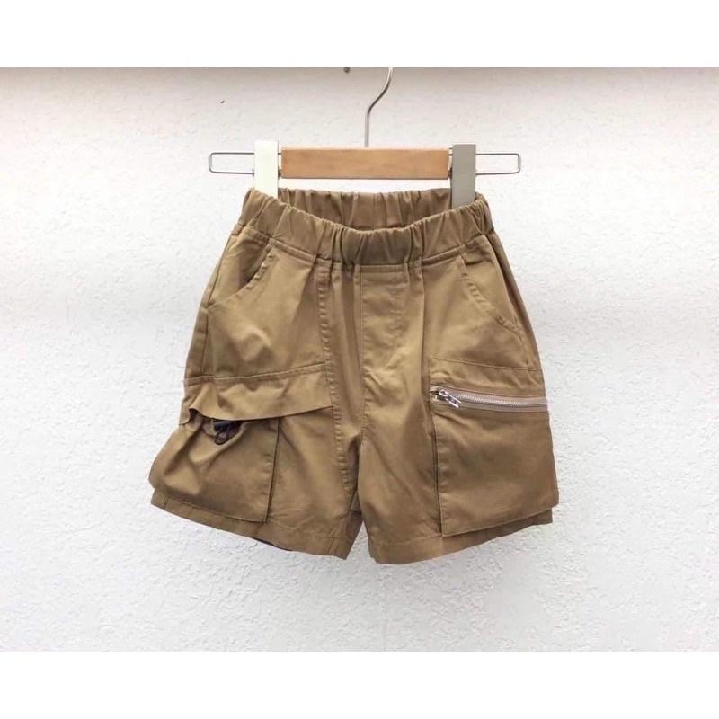 Quần Đùi Bé Trai Quần short Trẻ Em Cao Cấp THE HOUSE KIDS Hoạ Tiết Túi Khoá