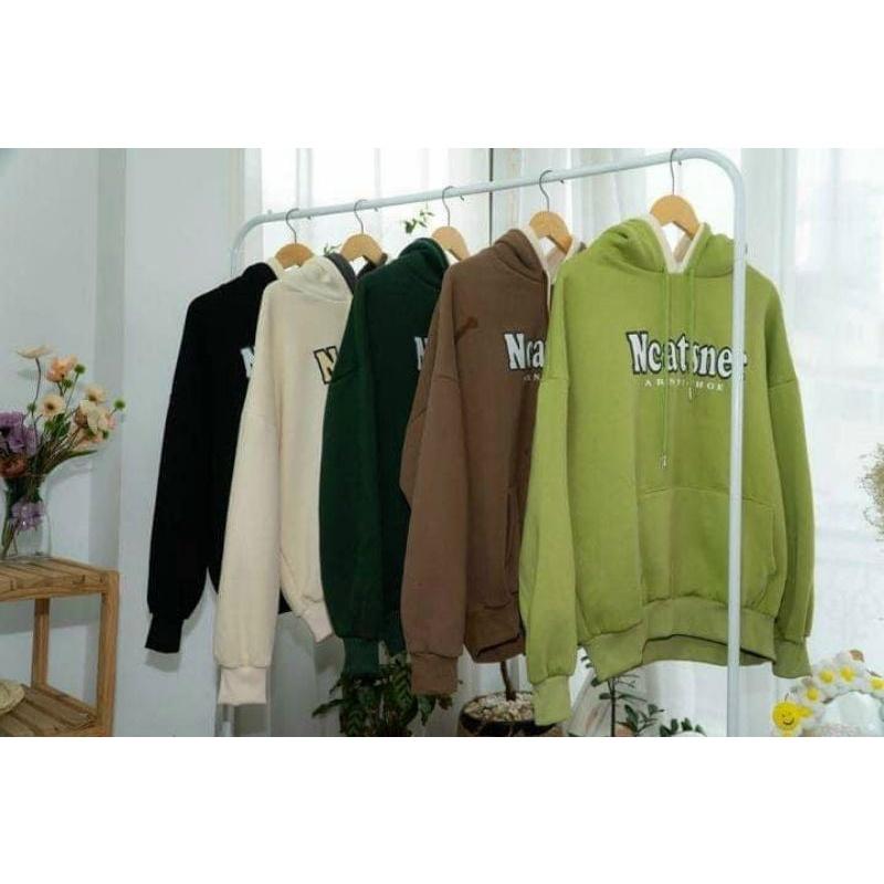 Áo hoodie nam nữ form rộng in chữ nỗi, mẫu áo khoác nỉ 2 lớp có mũ to chùm đầu chống lạnh thời trang thu đông