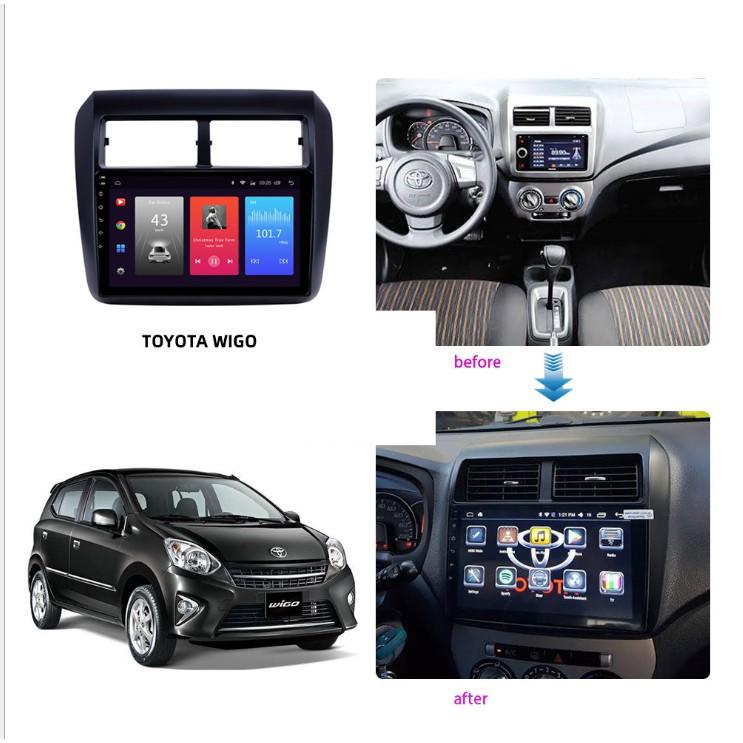 Màn Hình Android 9 inch Cho Xe TOYOTA WIGO - Đầu DVD Chạy Android Tiếng Việt Kèm Mặt Dưỡng Giắc Zin Toyota Wigo