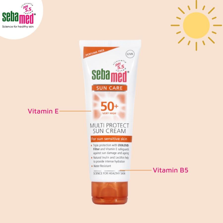 Kem chống nắng dành cho da nhạy cảm Sebamed Multi Protect Sun Cream SPF50+ 75ml