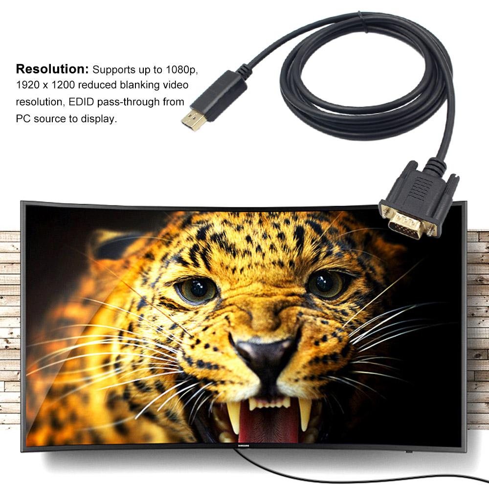 Bộ chuyển đổi cáp Cổng hiển thị nam 1.8M chuyển đổi video 1080P cho máy chiếu DTV TV Đầu phát