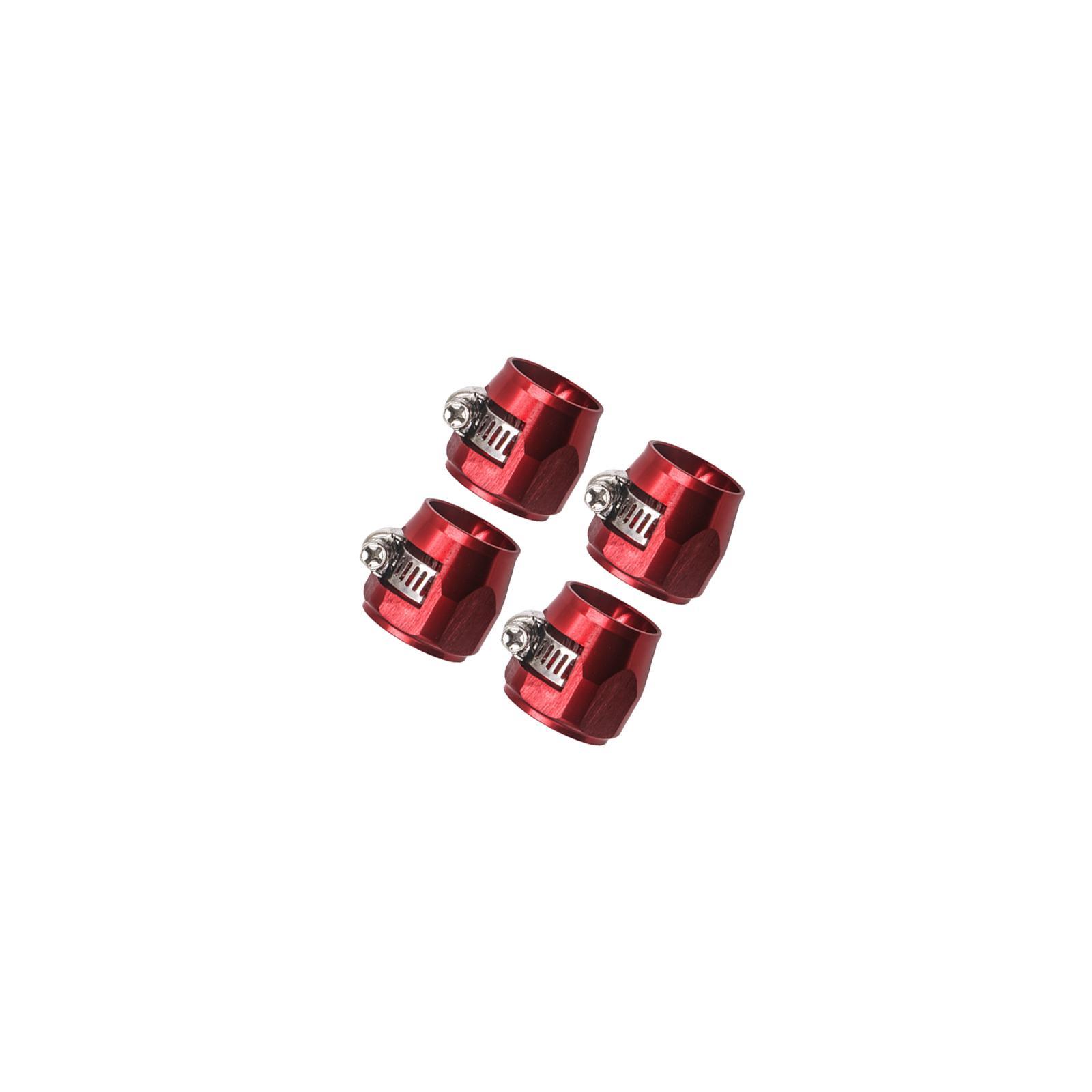 4x Hose Finisher Clamps, Fuel Line Hose End Cover Clamp Fitting, Professional Hose Connectors, Fuel Oil Air and Water Hose Tube Clip