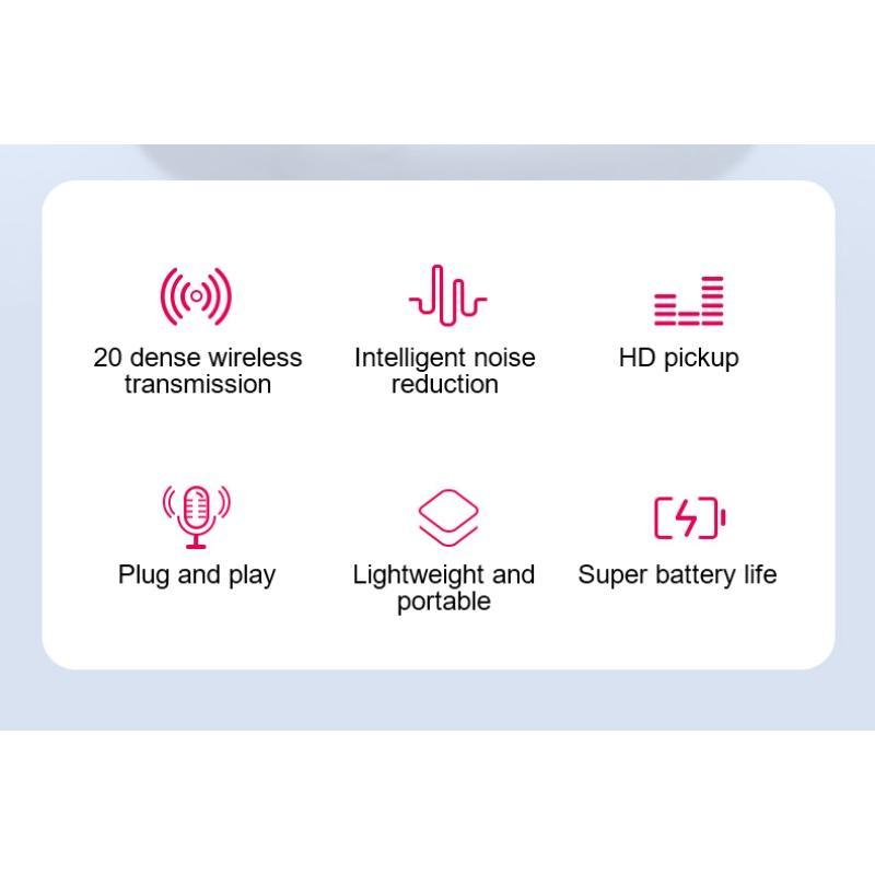 Available Wireless Bluetooth 5.2 Lavalier Microphone Mini Intelligent Noise Reduction Mic For Android IOS iPhone COD