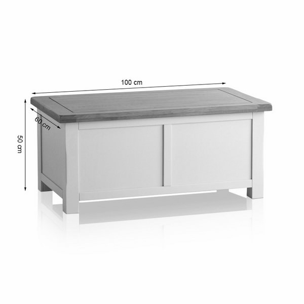 Rương Kemble Gỗ Sồi Ibie BSW0KEMO - Trắng (100 x 60 cm)