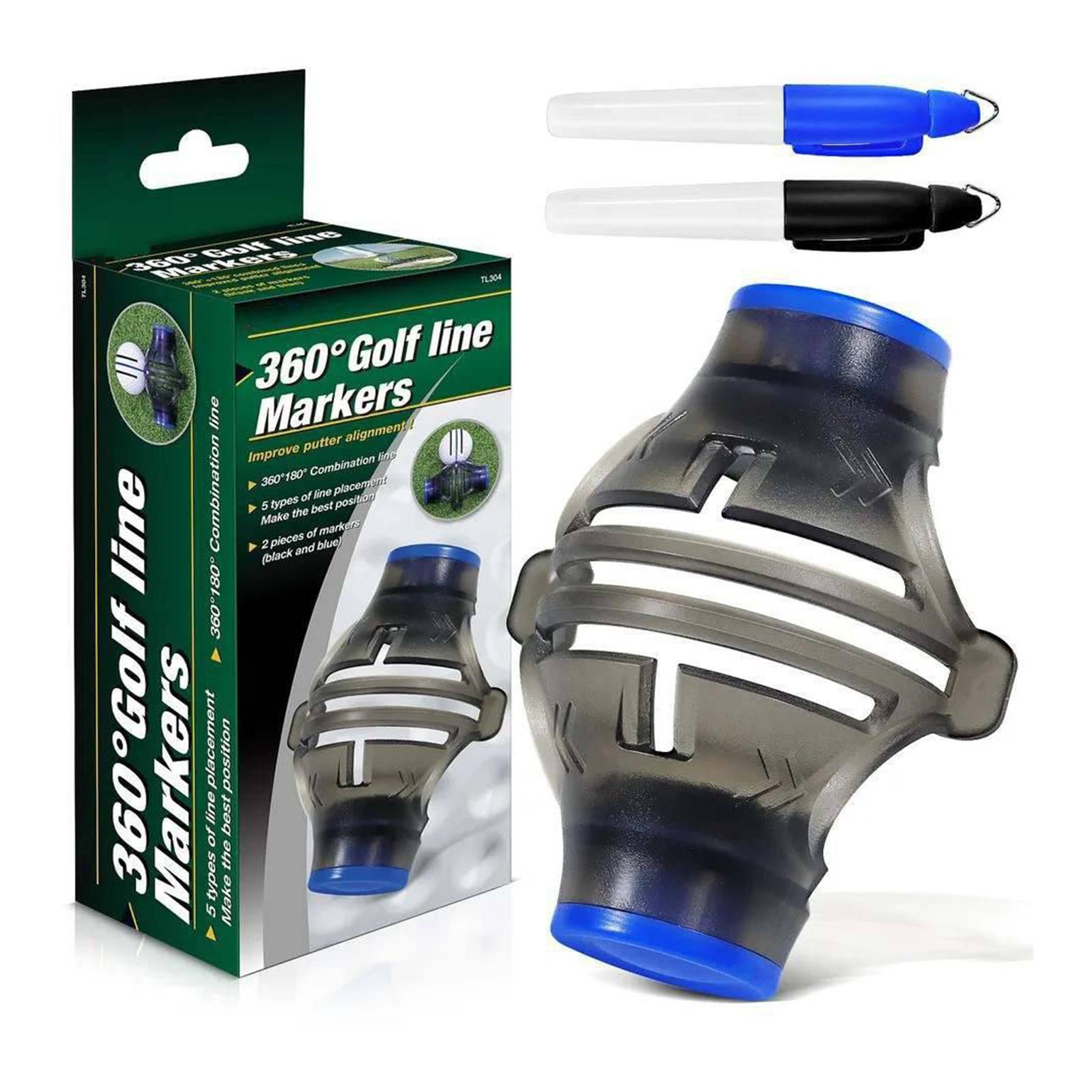 Golf Liner Tool with Marker Pens Line Drawing Golf Ball Liner