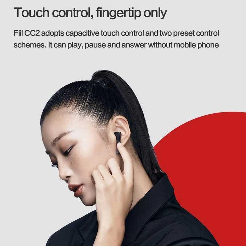 Tai nghe True Wireless FIIL CC2 - Hàng Chính Hãng | Bluetooth 5.2, Cảm ứng tiệm cận, earbud dễ đeo, thoải mái, Đàm thoại rõ ràng