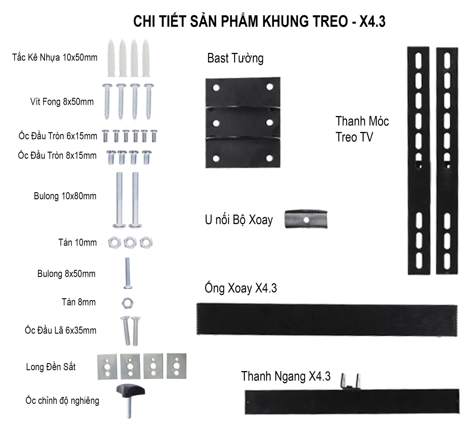 Khung Treo TiVi Xoay Cảnh Phong từ 19 - 37inch X4.3 - Hàng Chính Hãng