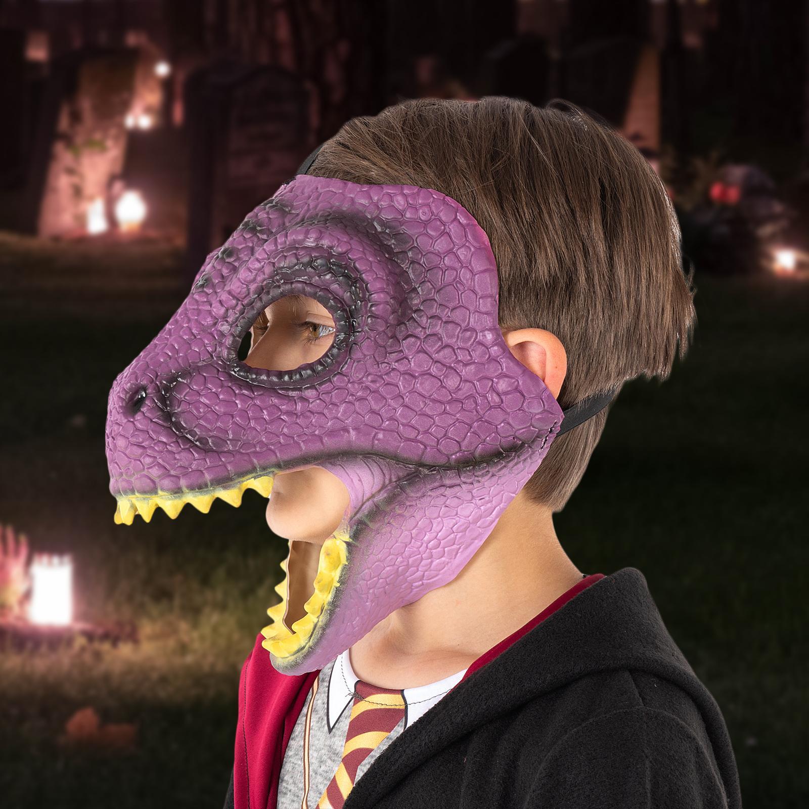 3D Dinosaur Latex Dragon Movable Jaw Headgear Scary Props Creative Halloween Animal for Role Play Theater Party Supplies