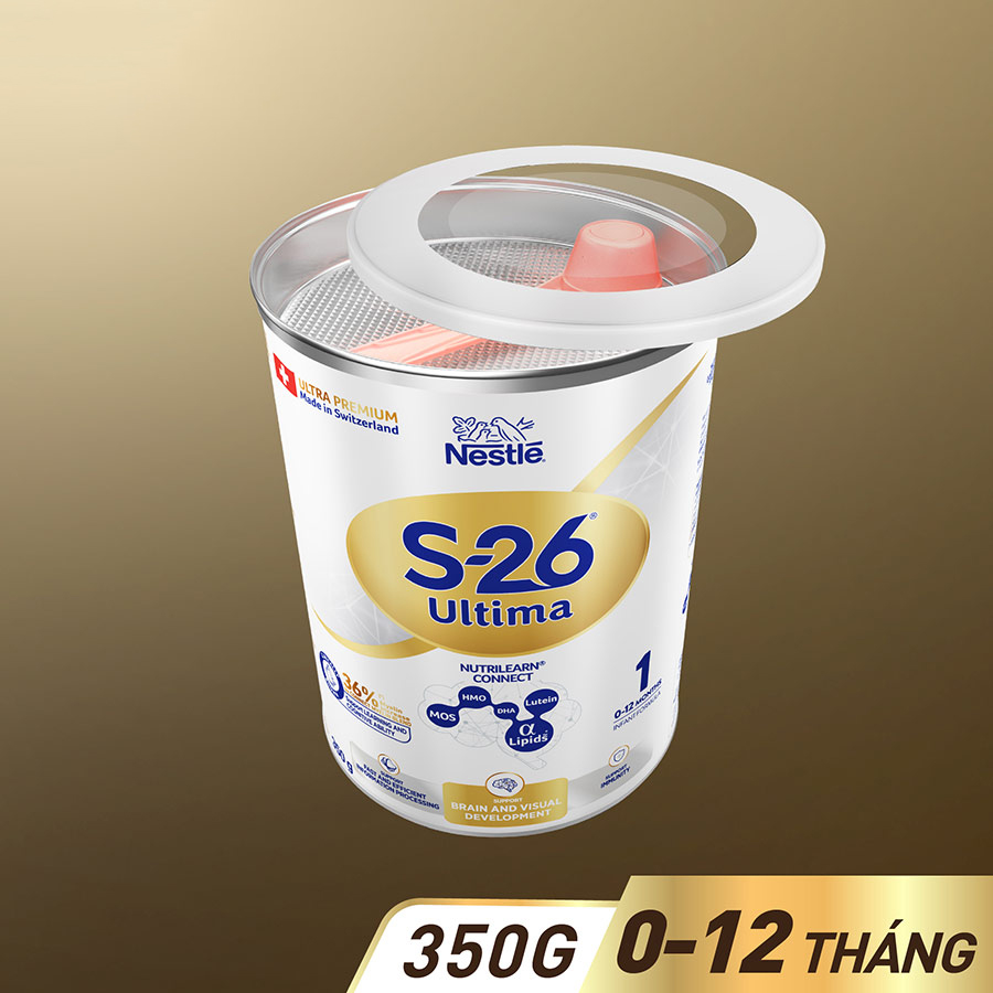 Sữa bột công thức S-26 ULTIMA 1 350G với hợp chất NUTRILEARN CONNECT cho bé 0 - 12 tháng tuổi