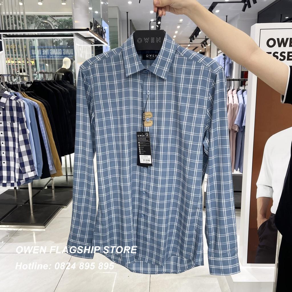 Áo Sơ mi Owen nam dài tay dáng Slimfit sợi Tre mềm mịn mát Mã AS220951D
