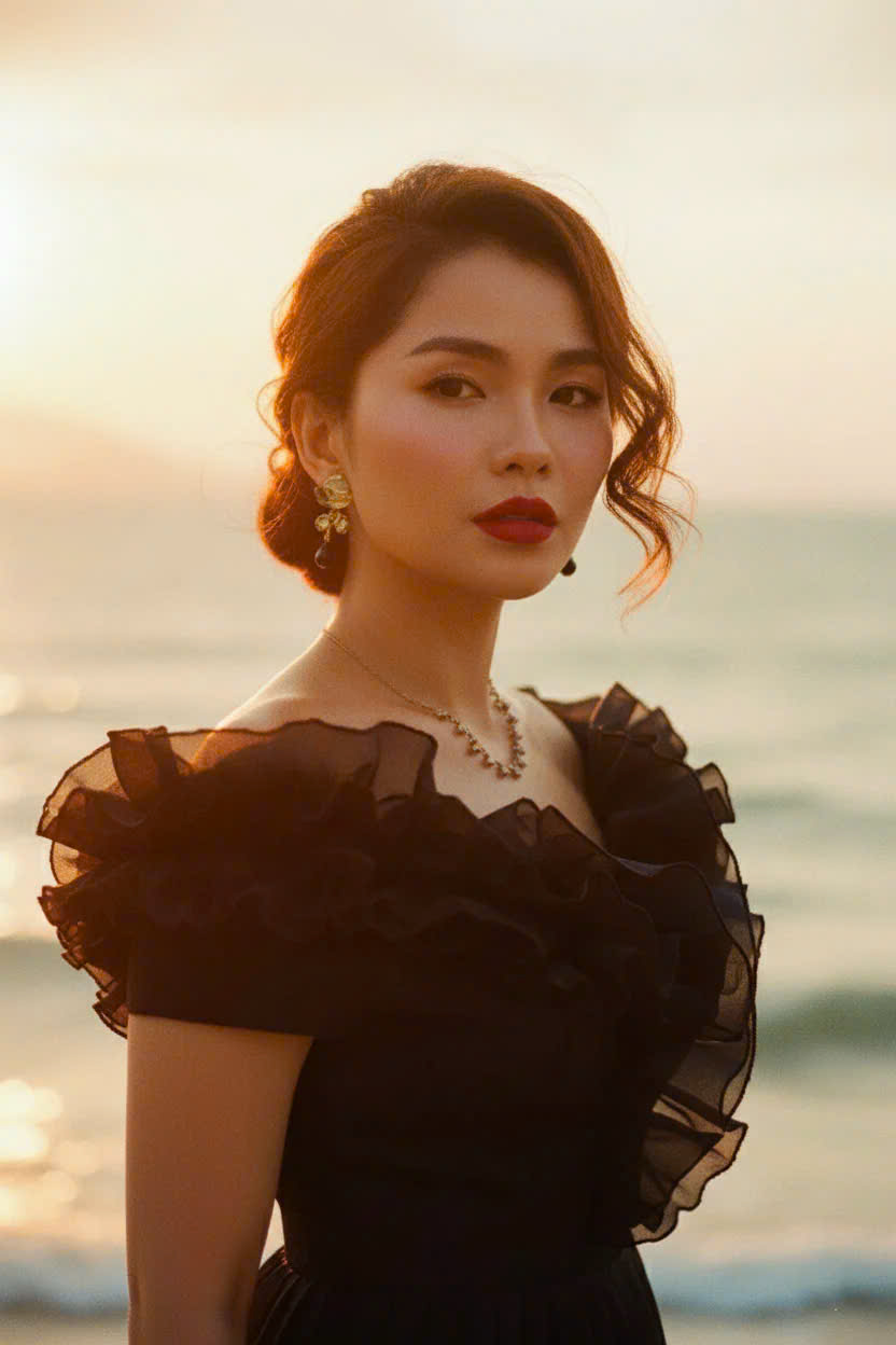 Đầm Maxi Trễ Vai, Đầm Dài Đi Tiệc, Đầm Dạ Hội Đen thời trang thiết kế Hity