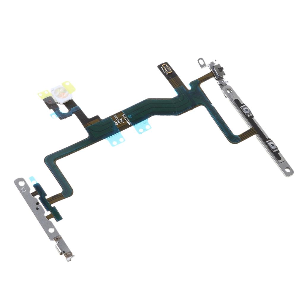 Power Flex Cable With Metal Bracket for iPhone 6S 4.7'' Mute Switch On Off Volume Button flex Cable