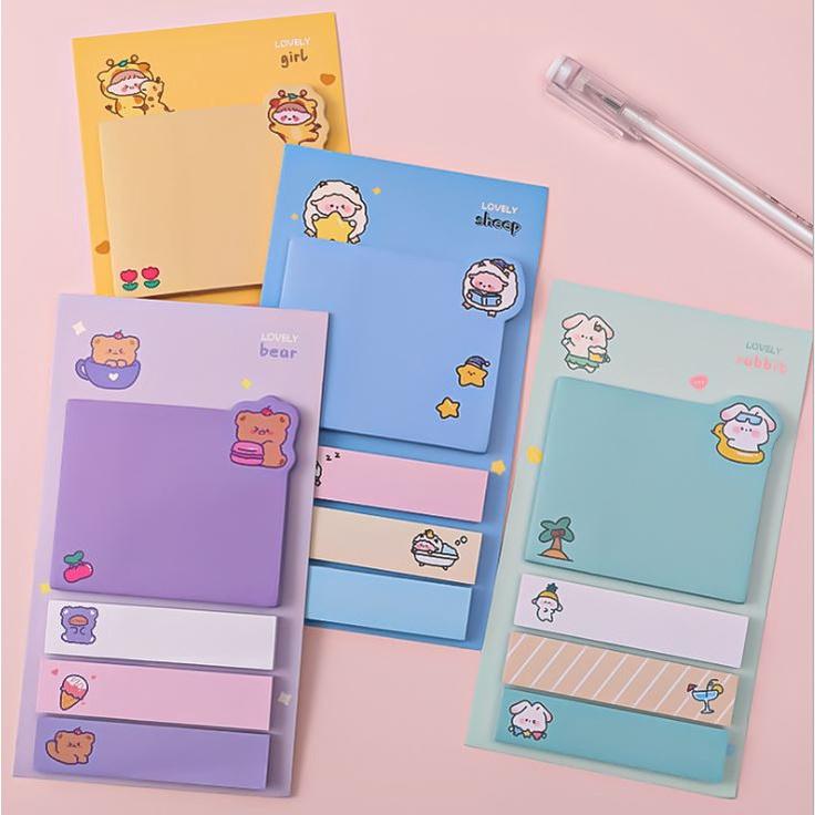 Giấy Note Ghi Chú Sticky Note 4 Màu 80 Tờ H172