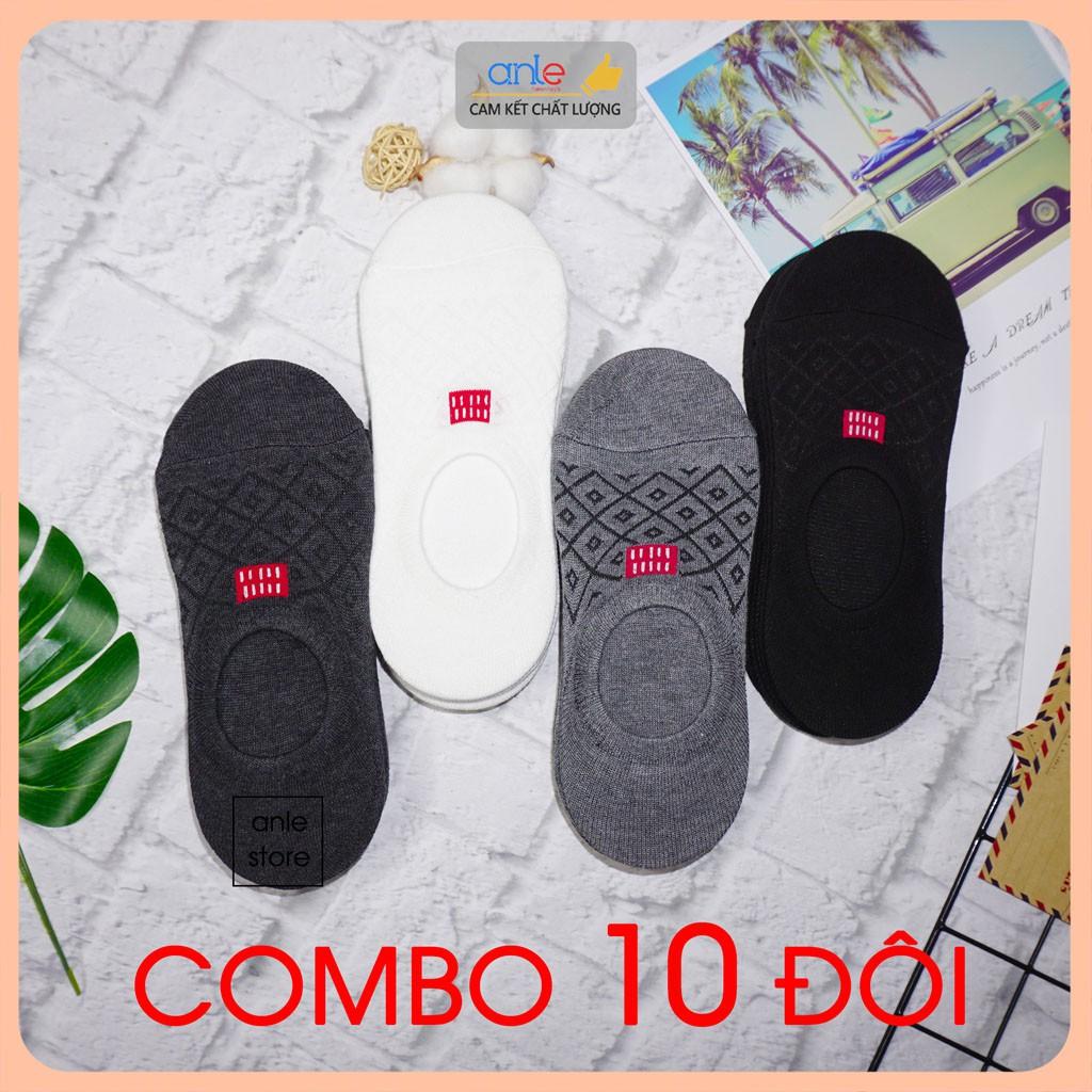 Set 10 Đôi Vớ Lười Tất Hài Cotton Modal hàng hiệu xuất Nhật khử mùi thấm hút mồ hôi đóng túi Zip cao cấp - Anle Store