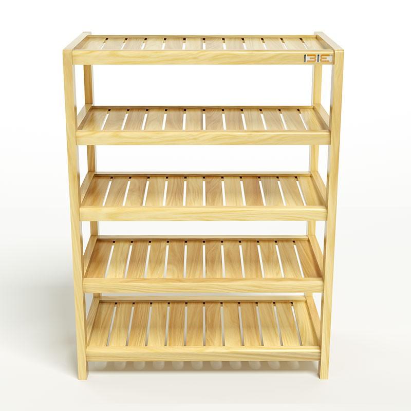 Kệ Giày Dép 5 Tầng Rộng 60cm Gỗ Tự Nhiên 100%