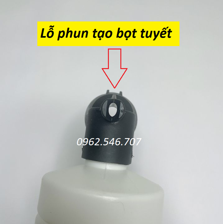 Bình xà bông tạo bọt tuyết máy xịt cao áp - 0.5L, bình tạo bọt tuyết bằng nhựa gắn máy rửa xe