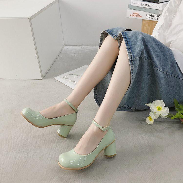 Giày Búp Bê Nữ Mũi Tròn Đế Dày Thời Trang Hàn Quốc Xinh Xắn