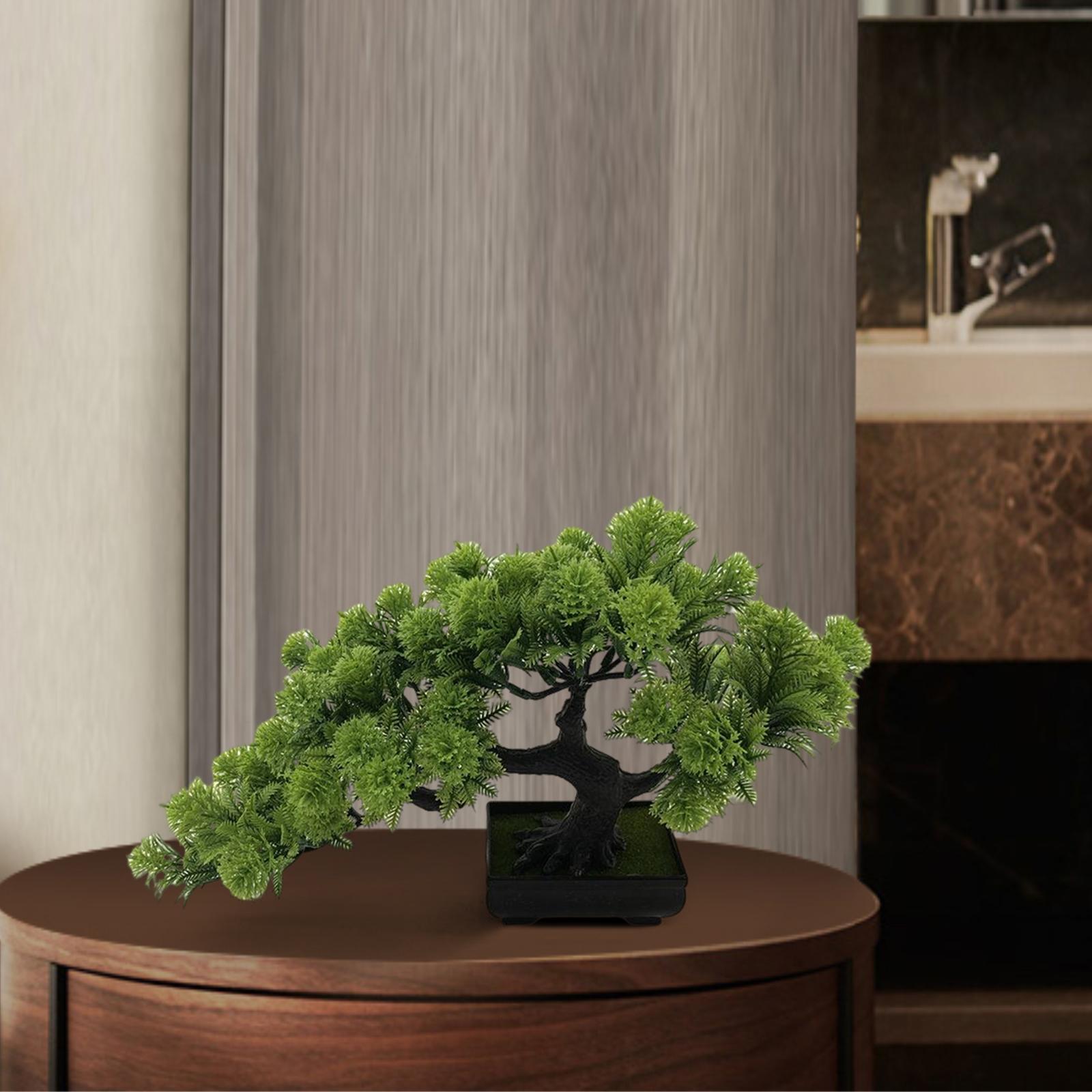 Artificial Bonsai  Tree Simulation Potted Plants for Bookshelf Decor