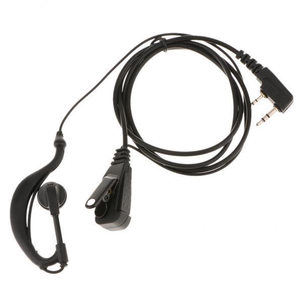 3X Clip Walkie Talkie Headset Earpiece Mic for 2 PIN Kenwood Baofeng