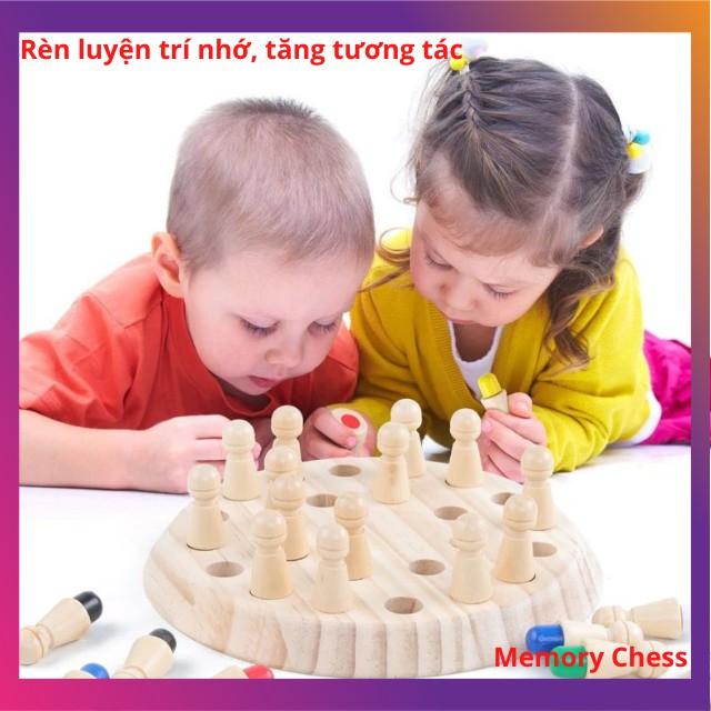 Bàn cờ vua ghi nhớ rèn luyện trí nhớ hiệu quả cho bé yêu ngay từ nhỏ - Chất liệu gỗ#lego#popit