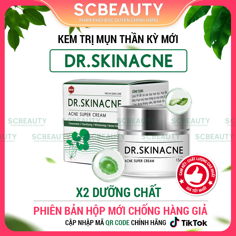 Kem Sạch Mụn DR.SKINACNE Giúp Dưỡng Trắng Da, Xóa Thâm, Liền Sẹo Cho Mọi Loại Da - Hiệu Quả Chỉ Sau 7 Ngày - Chiết Xuất Hoàn Toàn Thiên Nhiên - Không Gây Kích Ứng (15g)