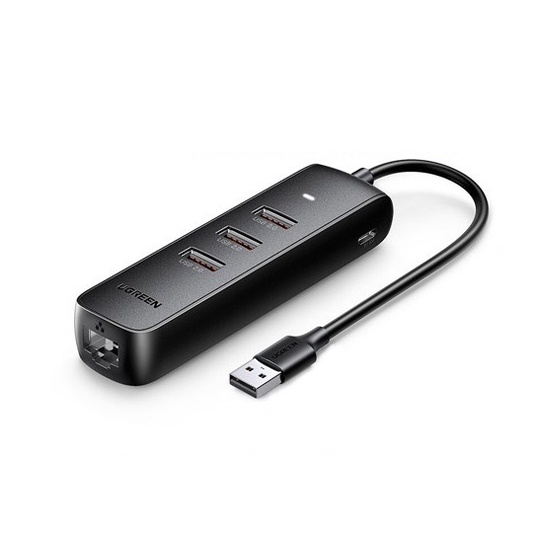 USB hub 2.0 sang 3 * USB 2.0 + Lan 10/100 hỗ trợ nguồn 5v Mbps nhựa ABS Ugreen 20984 CM416 Hàng chính hãng