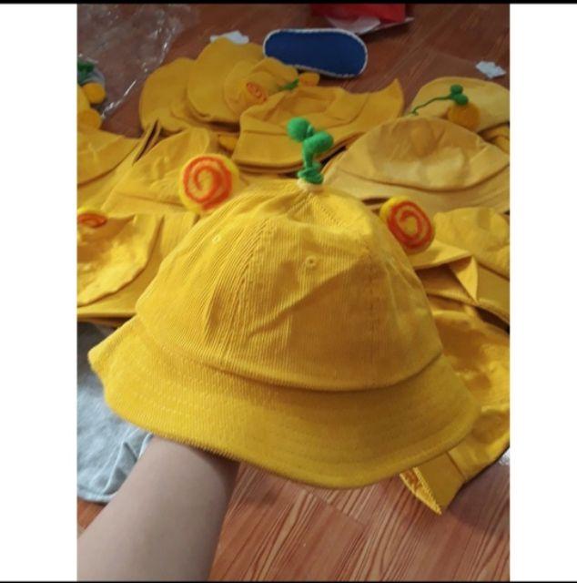 Mũ vành maruko tự chọn - mầm cây tai xoắn Mũ bucket mầm cây tai hình xoẵn ốc